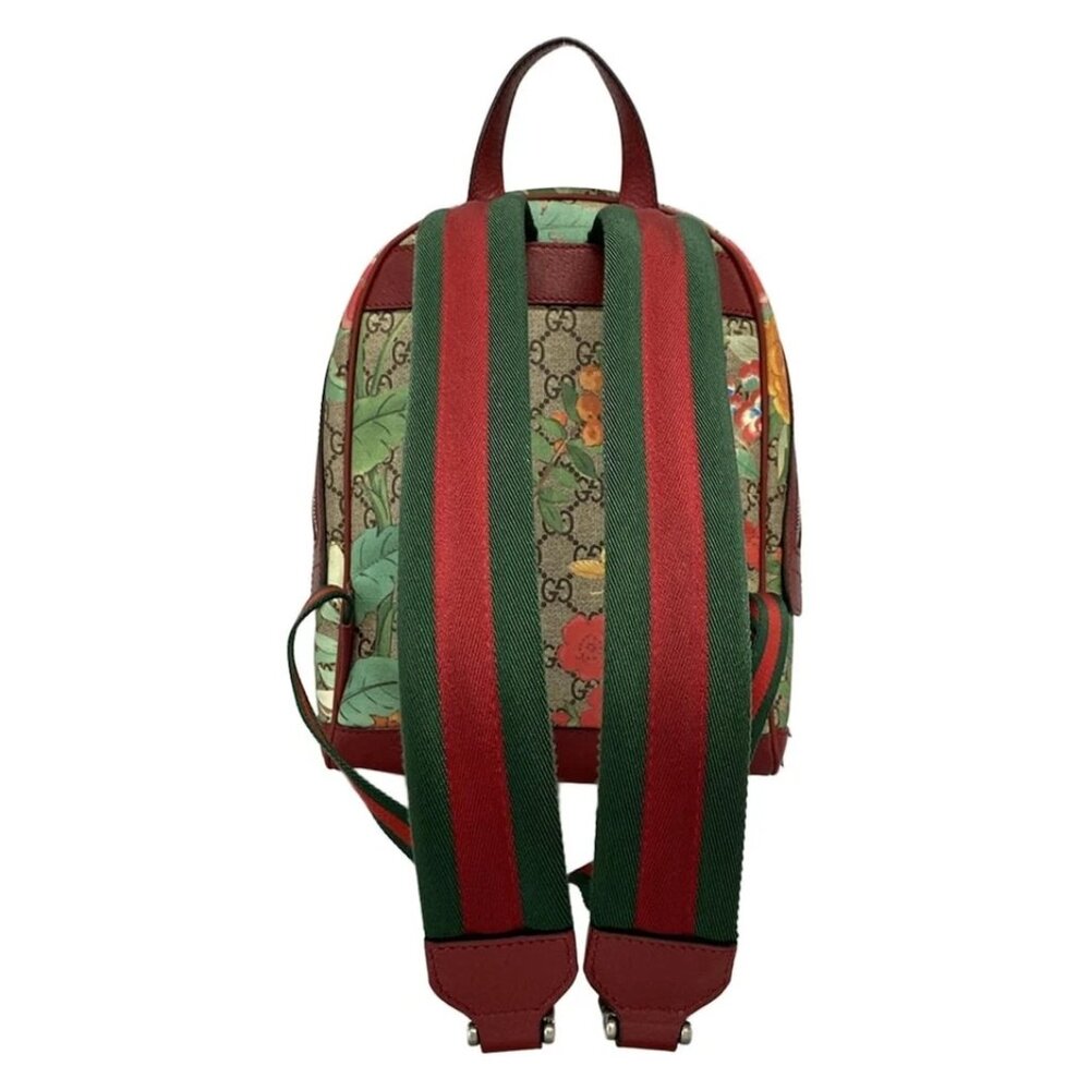 GUCCI GG Supreme Tian Small Backpack Beige Red Multi PVC Leather - 833-071825 - Picture 2 of 14